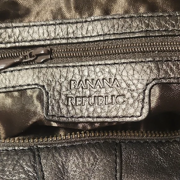 BANANA REPUBLIC LEATHER COW HIDE Chic Brown  Shoulder Bag - Picture 7 of 13